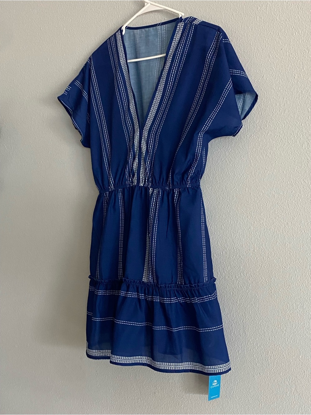Cupshe Navy Blue V-Neck Sundress